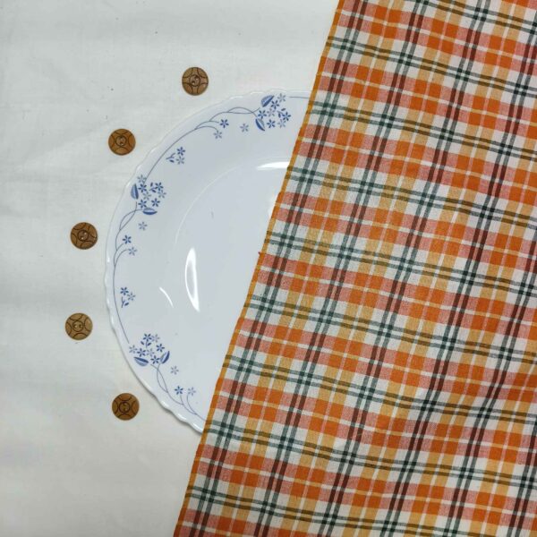 Handwoven Cotton Check Fabric CHK8