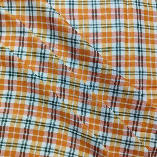 Handwoven Cotton Check Fabric CHK8 - Image 2