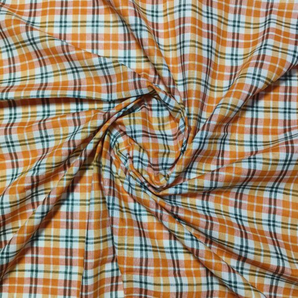 Handwoven Cotton Check Fabric CHK8 - Image 3
