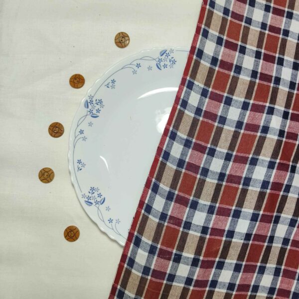 Handwoven Cotton Check Fabric CHK9