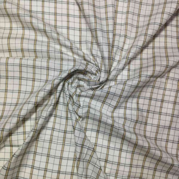 Handwoven Cotton Check Fabric CHK1 - Image 3