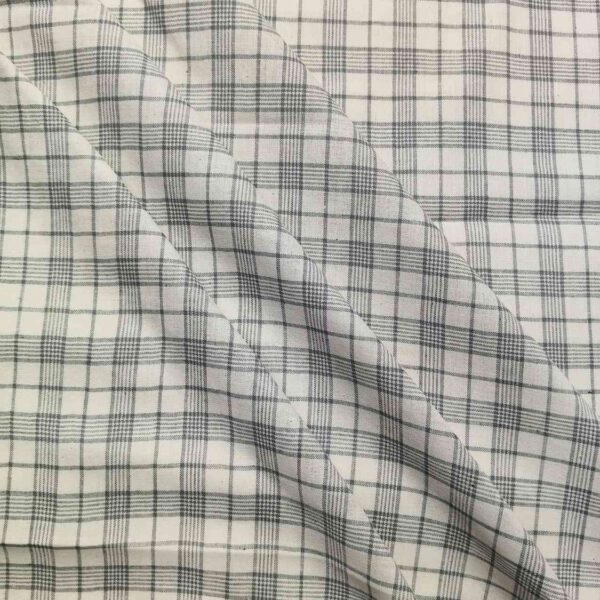 Handwoven Cotton Check Fabric CHK5 - Image 2