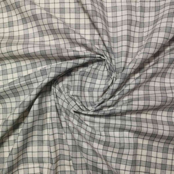 Handwoven Cotton Check Fabric CHK5 - Image 3