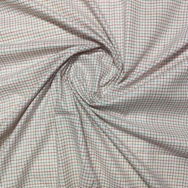 Handwoven Cotton Check Fabric CHK7 - Image 3