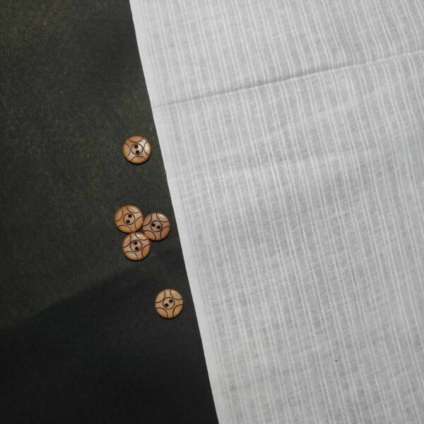 Handwoven White Self-Check Cotton Fabric SLF-STP-1