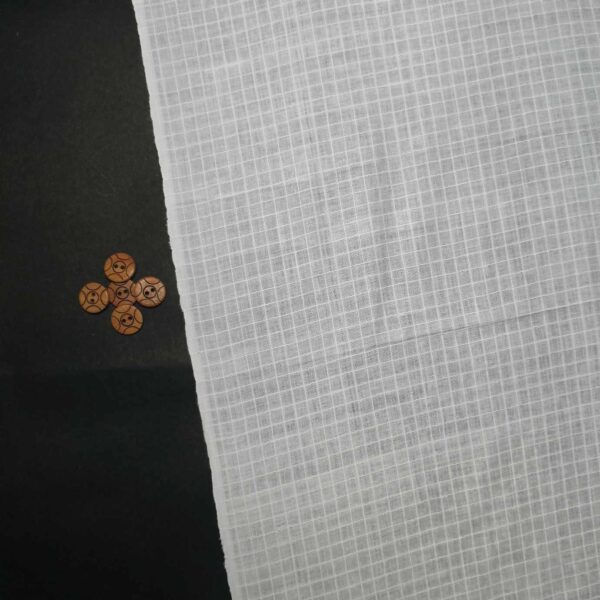 Handwoven White Self-Check Cotton Fabric SLF-CHK-1
