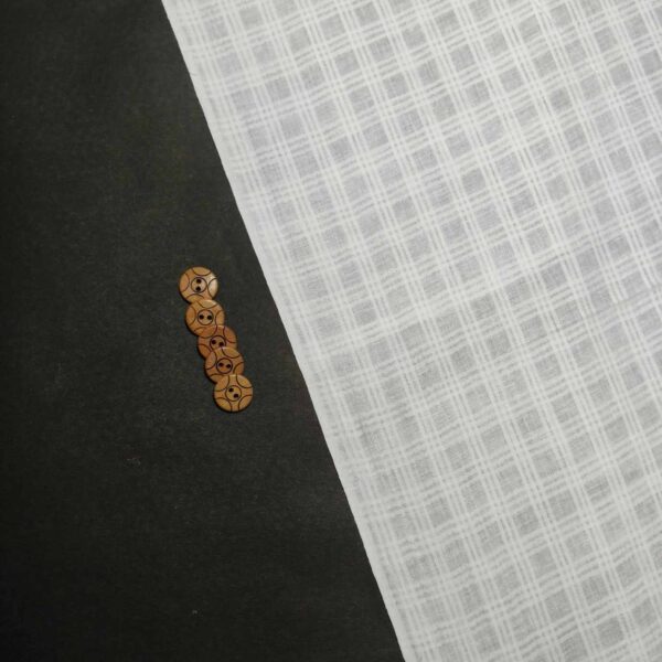 Handwoven White Self-Check Cotton Fabric SLF-CHK-13