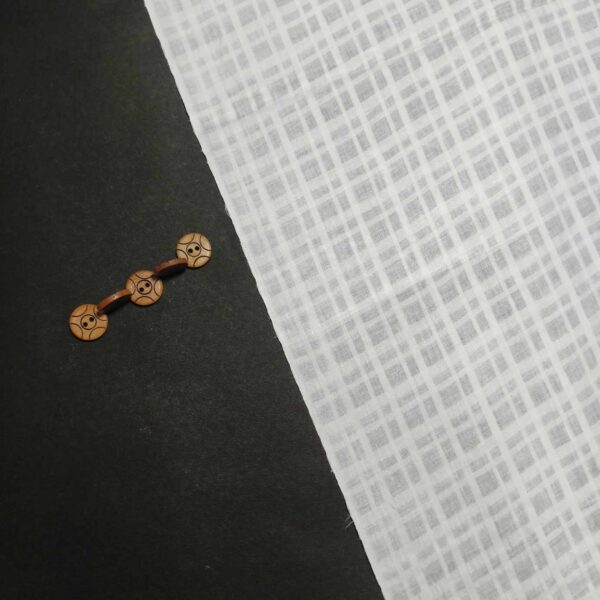 Handwoven White Self-Check Cotton Fabric SLF-CHK-6