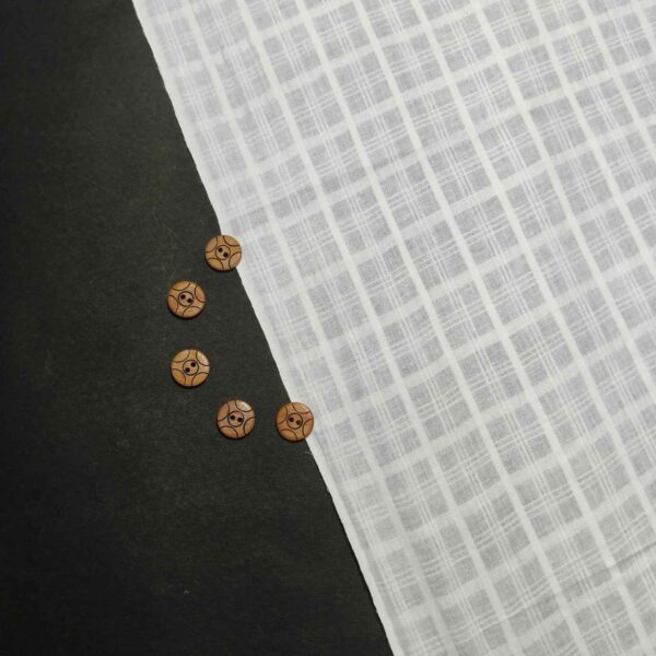 Handwoven White Self-Check Cotton Fabric SLF-CHK-3