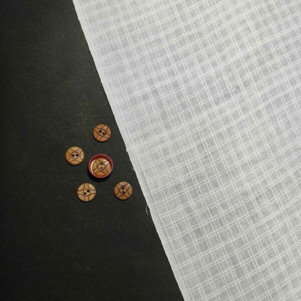 Handwoven White Self-Check Cotton Fabric SLF-CHK-12