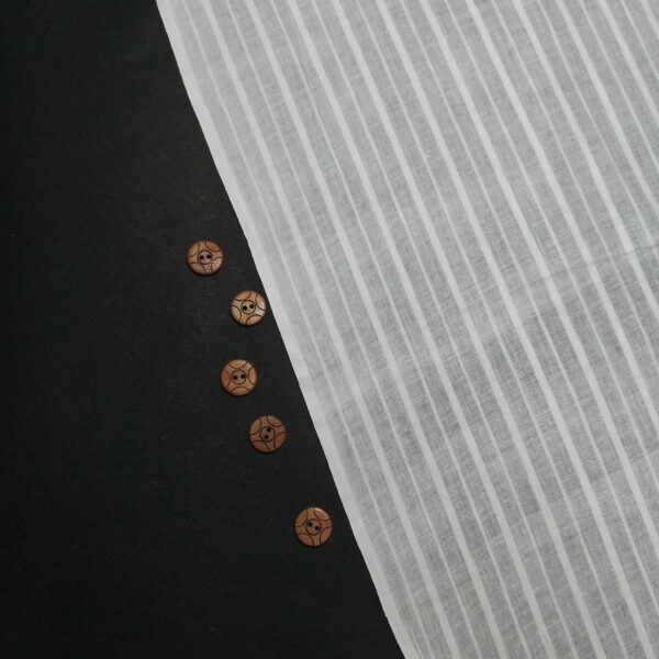 Handwoven White Self-Check Cotton Fabric SLF-STP-7