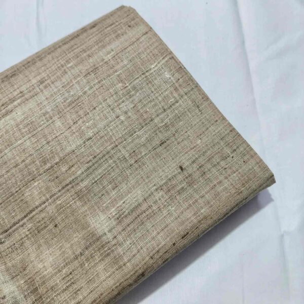 Handspun Handwoven Brown Katiya Silk Fabric - Image 2