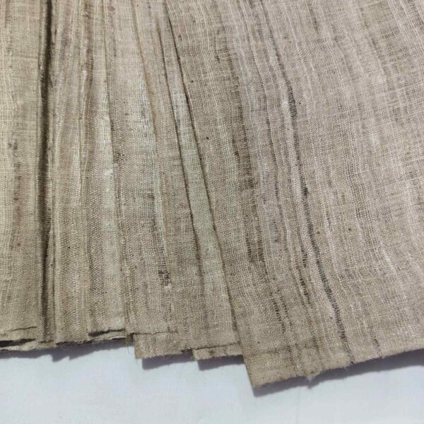 Handspun Handwoven Brown Katiya Silk Fabric - Image 3