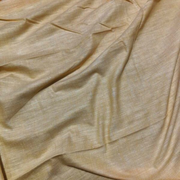 Handspun Handwoven Cotton Golden Colour Fabric - Image 3