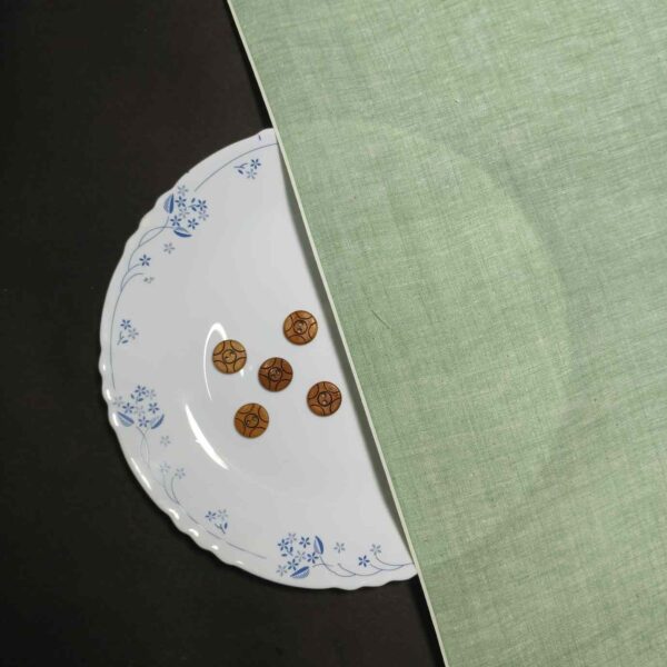 Handspun & Handwoven Cotton Pista Green Colour Fabric