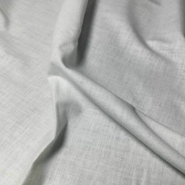 Handspun & Handwoven Natural Plain White Cotton fabric 33K - Image 2