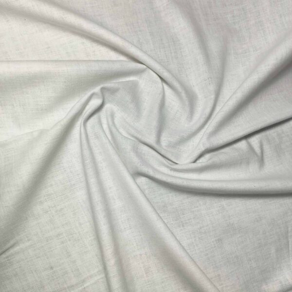 Handspun & Handwoven Natural Plain White Cotton fabric 33K - Image 3