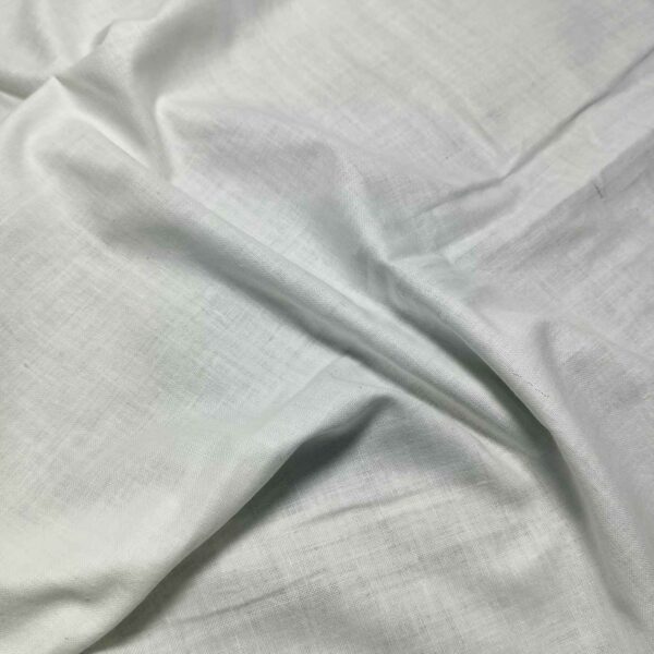 Handspun & Handwoven Natural Plain White Cotton Fabric 56k - Image 2