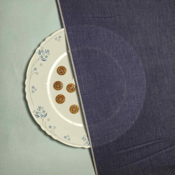 Handwoven Cotton Nevy Blue Stripe Fabric