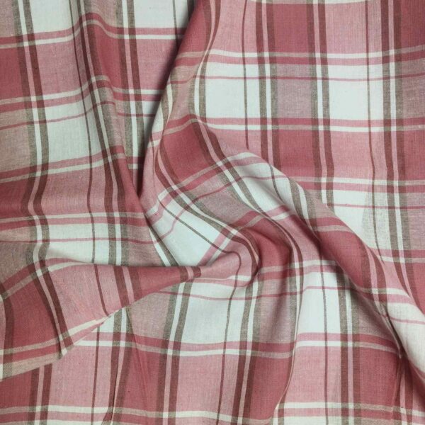 Handwoven Cotton Check Fabric CHK-10 - Image 3