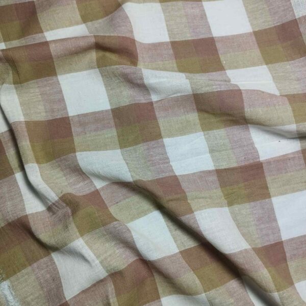 Handwoven Cotton Check Fabric CHK-12 - Image 2