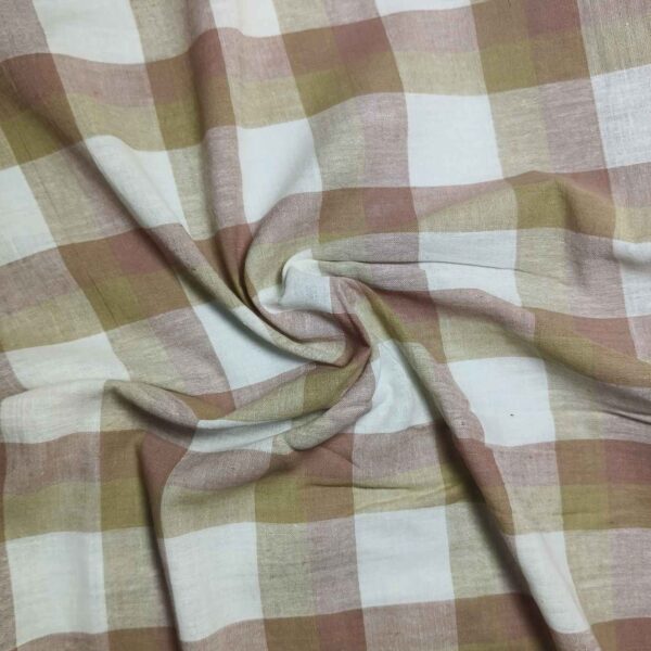 Handwoven Cotton Check Fabric CHK-12 - Image 3