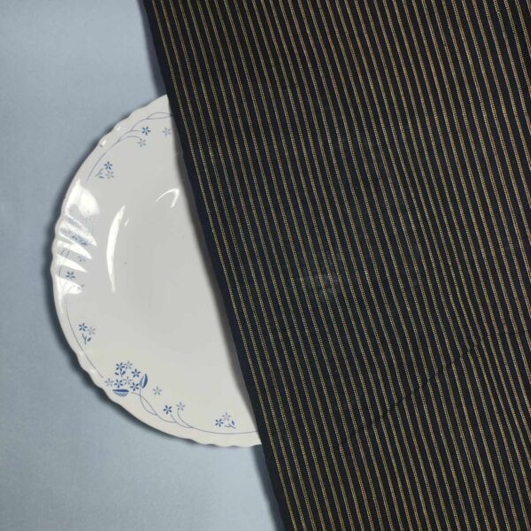 Handspun & Handwoven Natural Cotton black stripe Fabric