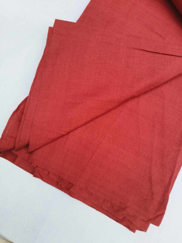 Handmade Natural Cotton Meroon Fabric - Image 2