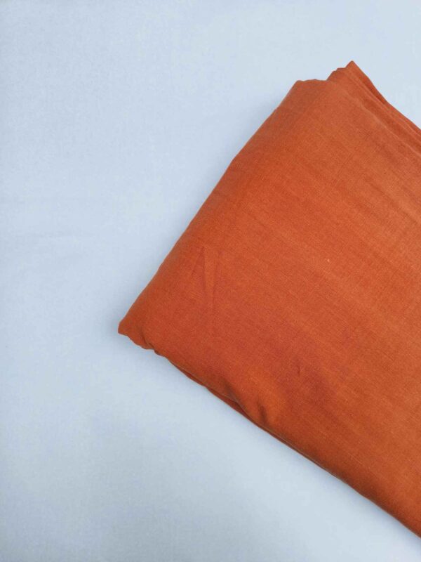 Handmade Natural Cotton Rust Fabric