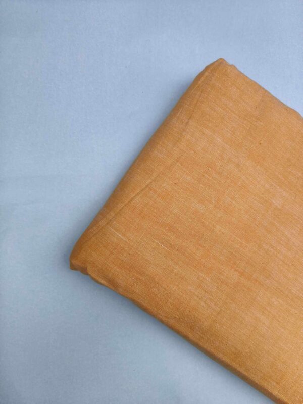 Handspun Handwoven Cotton Golden Colour Fabric - Image 2