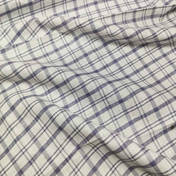 Handwoven Cotton Check Fabric CHK35 - Image 2