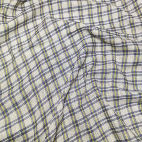 Handwoven Cotton Check Fabric CHK27 - Image 2
