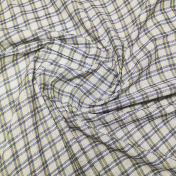 Handwoven Cotton Check Fabric CHK27 - Image 3