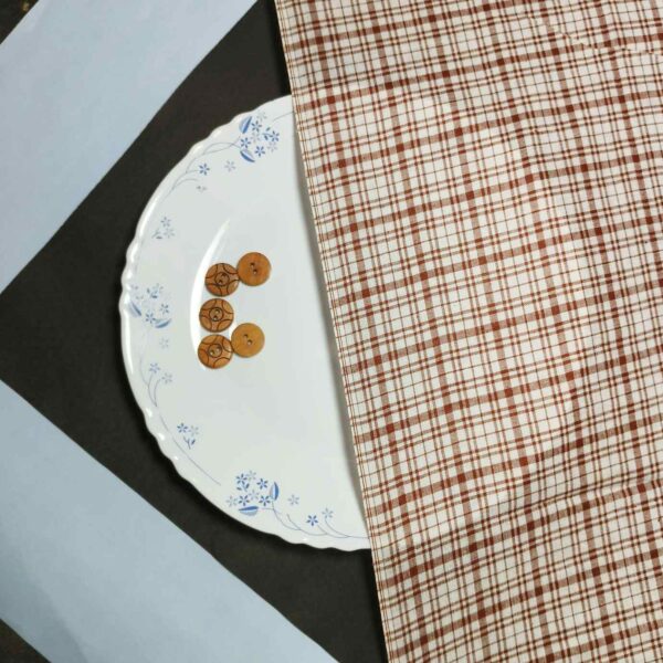 Handwoven Cotton Check Fabric CHK28