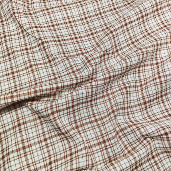 Handwoven Cotton Check Fabric CHK28 - Image 2
