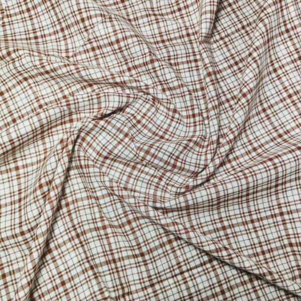 Handwoven Cotton Check Fabric CHK28 - Image 3