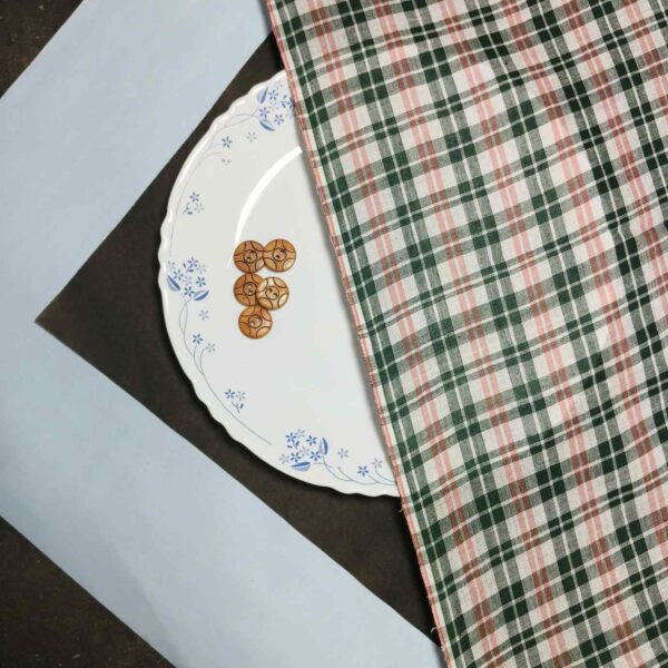 Handwoven Cotton Check Fabric CHK17