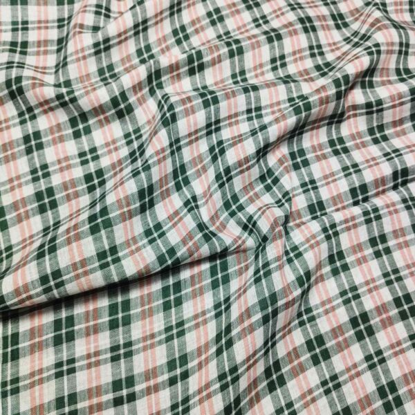Handwoven Cotton Check Fabric CHK17 - Image 2