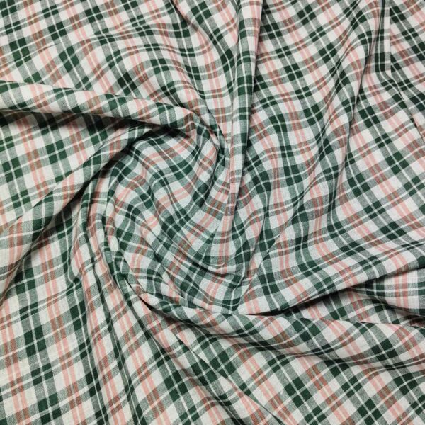 Handwoven Cotton Check Fabric CHK17 - Image 3