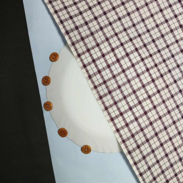 Handwoven Cotton Check Fabric CHK26