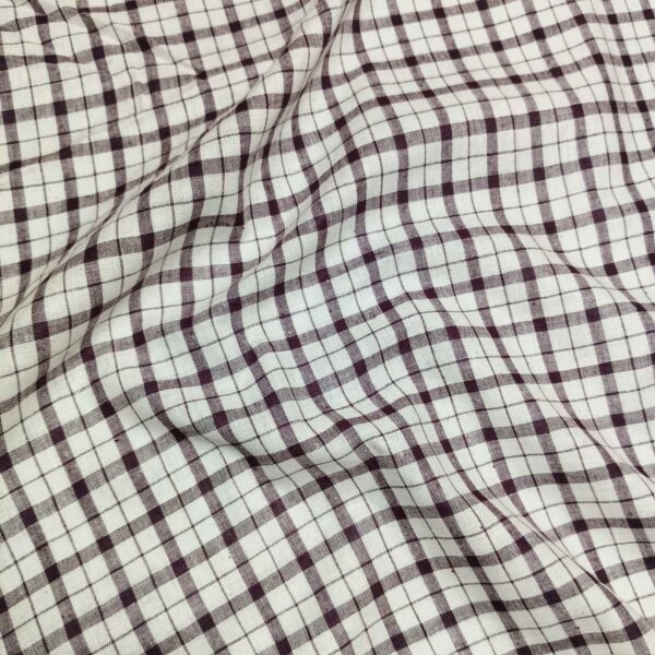Handwoven Cotton Check Fabric CHK26 - Image 2