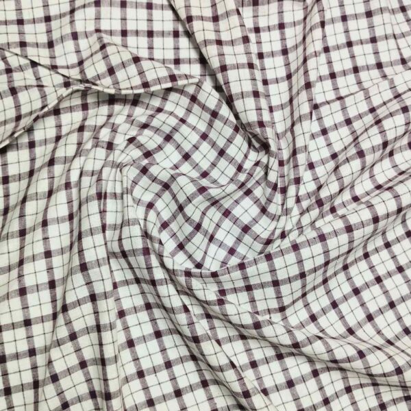 Handwoven Cotton Check Fabric CHK26 - Image 3