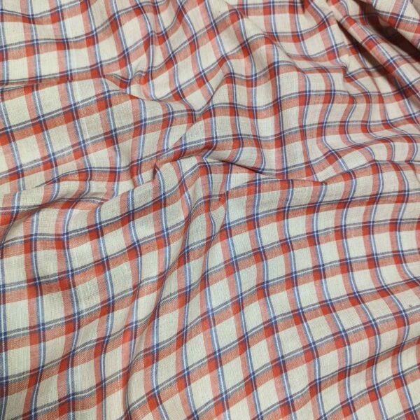 Handwoven Cotton Check Fabric CHK23 - Image 2