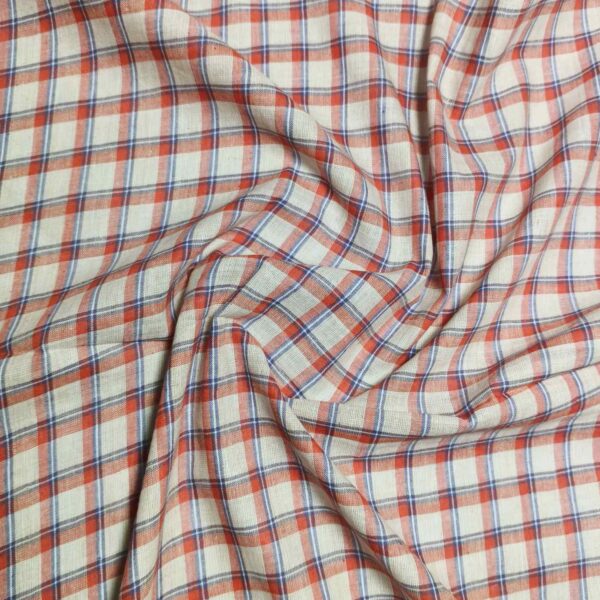 Handwoven Cotton Check Fabric CHK23 - Image 3