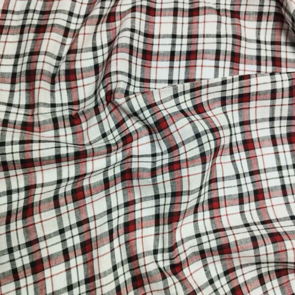 Handwoven Cotton Check Fabric CHK19 - Image 2