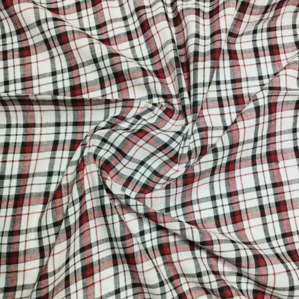 Handwoven Cotton Check Fabric CHK19 - Image 3