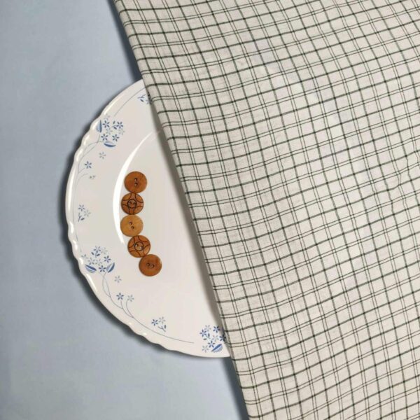 Handwoven Cotton Check Fabric CHK29