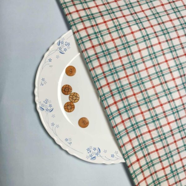 Handwoven Cotton Check Fabric CHK30