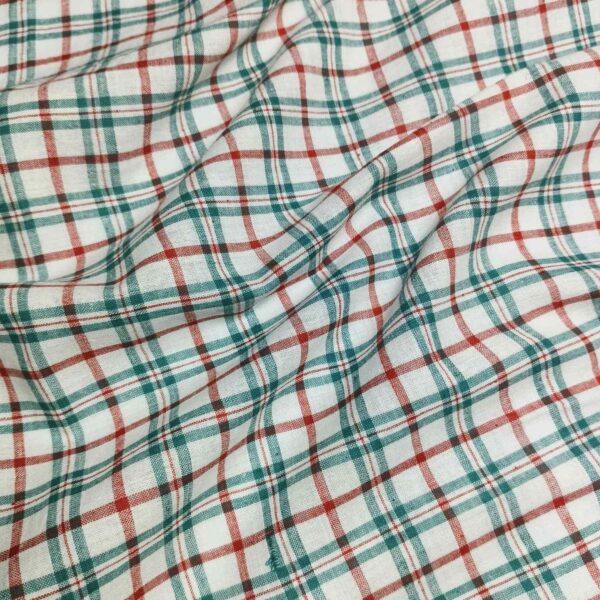 Handwoven Cotton Check Fabric CHK30 - Image 2