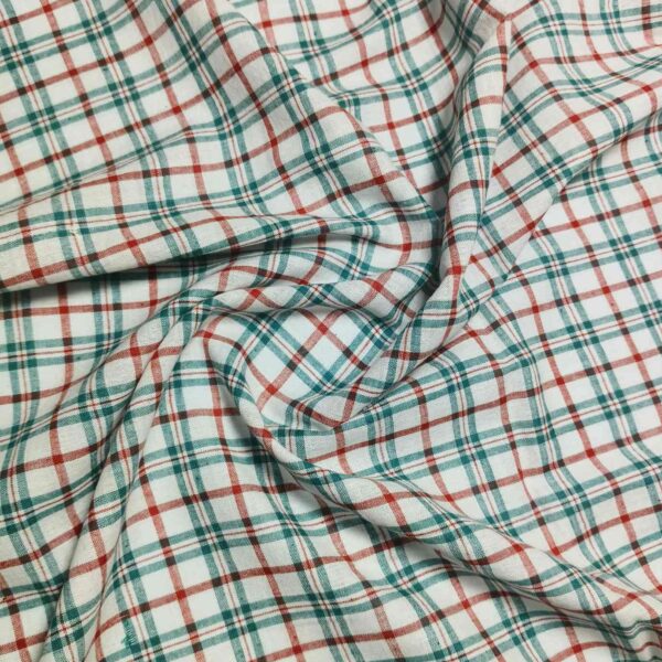 Handwoven Cotton Check Fabric CHK30 - Image 3
